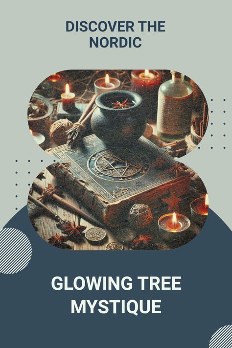 A captivating representation of a Nordic glowing tree nestled in a beautiful snowy forest, showcasing the connection to witchcraft traditions and natural energy. Nordic Witchcraft, Glowing Tree, Nordic Forest, Witchcraft Movie, Witchcraft Symbols, Witchcraft Shop, Sacred Energy, Sacred Garden, Wiccan Symbols