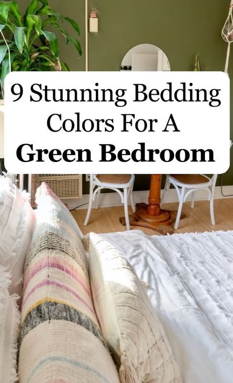 Choosing the right bedding color for a green bedroom can make a big difference in the overall ambiance and style. Discover nine stunning color options to complement your green bedroom and create a harmonious and inviting space. Bright Green Bedroom Ideas, Bedding For Green Walls, Bright Green Bedroom, Green Guest Bedroom, Blue Bedding Bedroom, White Bedroom Suite, Bedding Colors, Green Room Colors, Bedding Color