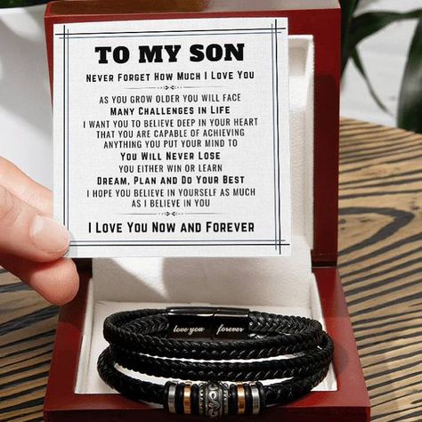 To My Son Bracelet from Mom and Dad, Believe in Yourself, Dream, Plan and Do Your Best Mom And Son Bond Quotes, My Son Is Watching Me Quotes, Bond Between Mom And Son Quotes, To My Son Bracelet, Quotes About Sons Raising Boys, Do Your Best, Now And Forever, Forever Love, Never Forget