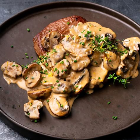 Marion Gasby, Mushroom Sauce For Steak, Sauce For Steak, Mushroom Sauce Steak, Steak Sauce Recipes, Ground Beef Breakfast, Burnt Butter, Marion's Kitchen, Ricotta Gnocchi