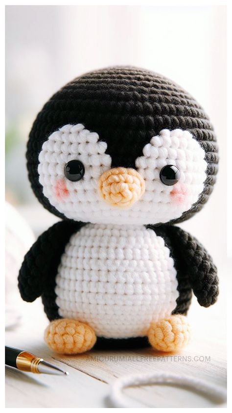 Amigurumi Mr and Mrs Penguin Free Crochet Pattern - Free Crochet Patterns Free Amigurumi Penguin Pattern, Penguin Amigurumi Pattern, Easy Crochet Penguin, How To Crochet A Penguin, Stuff Toy Crochet, Crochet Amigurumi Free Patterns Penguin, Crochet Penguin Amigurumi, Crochet Patterns Penguin, Crochet Pattern For Penguin