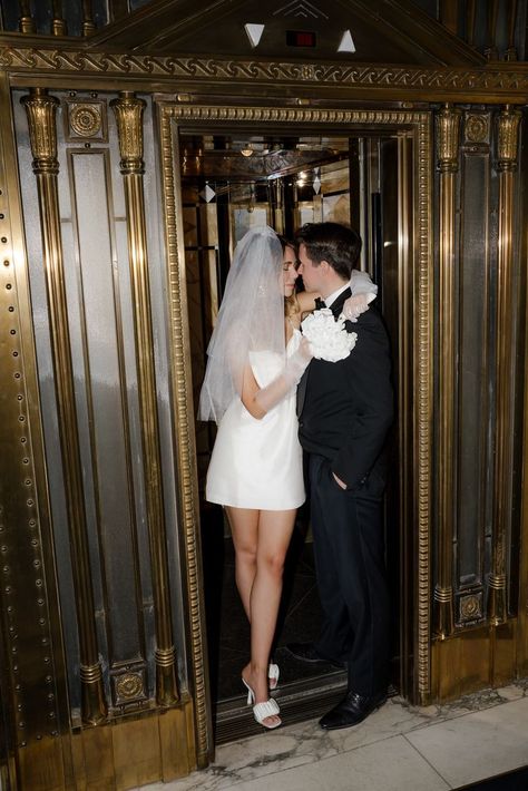 Old Elevator, Sf Elopement, Picture Mood, Las Vegas Wedding Photos, Vegas Wedding Photos, Courthouse Wedding Photos, Old Hollywood Wedding, Bristol Wedding, Nyc Elopement