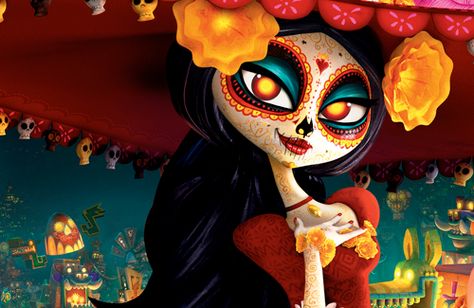 Check out Guillermo Del Toro's latest project, The Book of Life Book Of Life Movie, Mexican Tattoo, Deco House, Sugar Skull Art, Art Life, Cross Paintings, Mexican Art, Book Of Life, Dia De Muertos