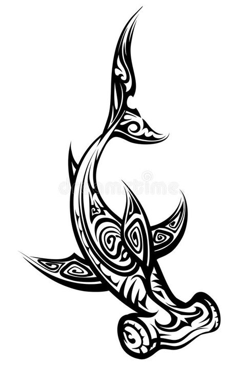 Hammerhead Tattoo, Half Sleeve Tattoo Template, Border Tattoo, Hai Tattoo, Polynesian Tattoo Sleeve, Hammerhead Shark Tattoo, Sea Tattoo, Polynesian Tattoo Designs, Marquesan Tattoos