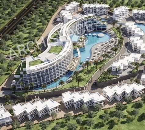 Curved Hotel Architecture, Resort Hotel Design Architecture Plan, Resort Plan Architecture, Resort Design Plan Architecture, Hotel Landscape Design Plan, Hotel Masterplan, Hotel Resort Architecture, Resort Masterplan, Hotel Project Architecture