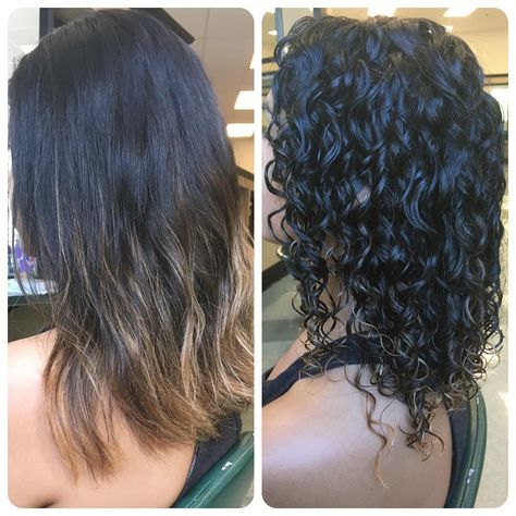 Maiden Hairstyles, Perm Before And After, Perm Hair Styles, Hair Perms, Long Hair Perm, Curly Perm, Fav Hairstyles, Spiral Perm, Different Types Of Curls