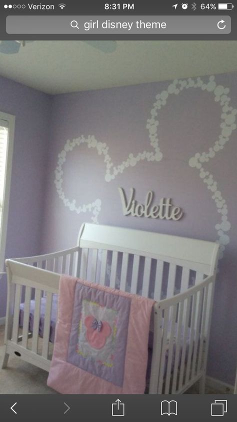 Disney Baby Rooms, Minnie Mouse Nursery, Minnie Mouse Bedroom, Baby Room Design Boy, Disney Themed Nursery, Casa Disney, Girl Nursery Themes, Princess Nursery