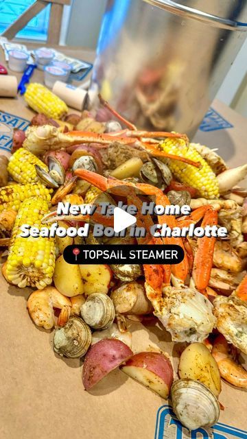 Robin Tan | Charlotte Foodie on Instagram: "This claws for a shellabration! 🦀

📍Topsail Steamer @topsailsteamerclt - Montford/Madison Park (Charlotte, NC)

@topsailsteamer just opened in Charlotte — here you can get fresh seafood pots to boil at home! 

Their seafood pots are prepared with seafood, sausage, corn, potatoes and homemade seasonings — they all come in a single use pot that you take home with super easy directions on how to cook. 

They have several signature seafood buckets to choose from or you can choose your own! Choose from snow crab legs, lobster tail, shrimp, scallops, clams, oysters, sausage, corn and potatoes. They also have delicious cornbreads (plain or jalapeño cheddar) and pies (key lime or lemon blueberry). 

Their buckets can feed 2-3 people (perfect for a fun Seafood Sausage, Corn And Potatoes, Snow Crab Legs, Delicious Cornbread, Snow Crab, Shrimp Scallops, Lobster Tail, Jalapeno Cheddar, Lobster Tails