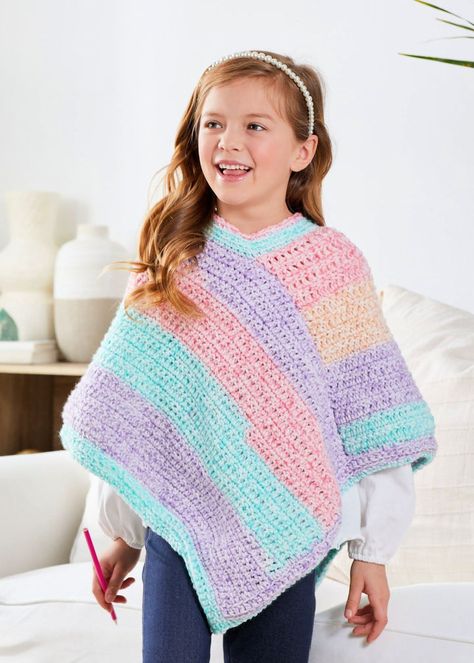 Kids Poncho Pattern, Hooded Poncho Pattern, Crochet Poncho Patterns Easy, Toddler Poncho, Crochet Baby Poncho, Girls Poncho, Baby Poncho, Poncho Design, Crochet Poncho Free Pattern