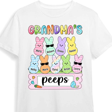 Peeps Easter, Easter Png, Easter Peeps, Personalized Grandma, Easter Shirt, Personalized Hoodies, Butterfly Pattern, Look Your Best, Basic Tee