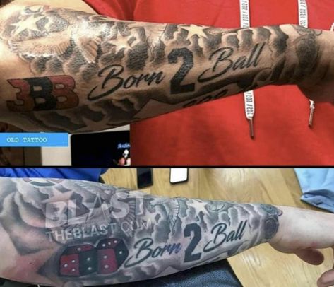 Lonzo Ball Tattoo, Liangelo Ball, Ball Tattoo, Cool Forearm Tattoos, Lonzo Ball, Old Tattoos, Tattoo Sleeve Designs, Half Sleeve Tattoo, Tattoo Sleeve