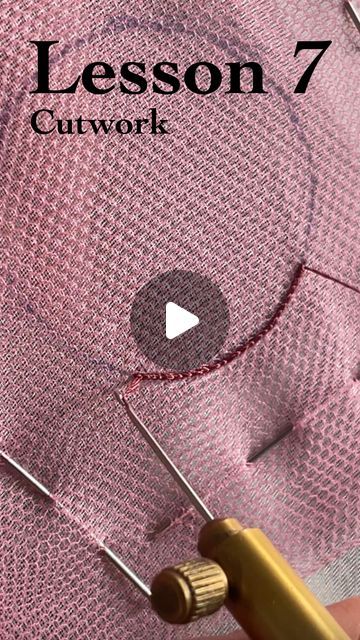 Embroidery Designer on Instagram: "Lesson 7: Cutwork
Full Tutorial on YouTube✨Link in Bio⁣⁣⁣
⁣⁣⁣
⁣⁣⁣
.⁣⁣⁣
.⁣⁣⁣
.⁣⁣⁣
⁣⁣
#tambourhook #lunéville #embroidery #embroiderytutorial #learnembroidery #embroideryart #chainstitch #satisfying #stitch #asmr #sew #crochet #craft #thread #sequins #sequinsembroidery #textiles #london #uk #beadembroidery #embellishment #beadwork #couture #tutorial #rhinestones #bordado #crossstitch #british" Beadwork Embroidery Tutorial, Tambour Beading Tutorial, Sequins Embroidery Tutorial, Couture Embroidery Techniques, Learn Embroidery, Youtube Link, Clever Crafts, Sequins Embroidery, Embroidery Tutorials