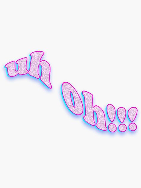 "uh oh!!!" Sticker by glitteryhearts | Redbubble Aesthetic Artwork, Angel Aesthetic, Uh Oh, Making Mistakes, Glossier Stickers, Transparent Stickers, Divine Feminine, How To Feel Beautiful, Cute Stickers