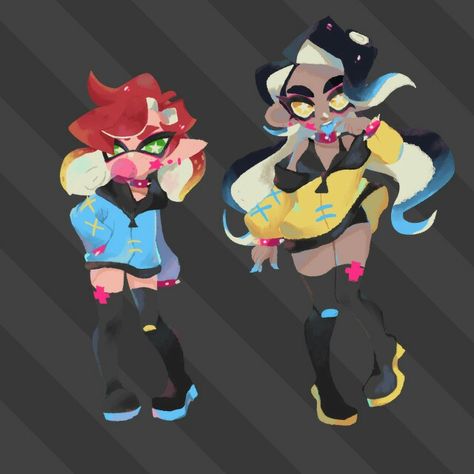 Splatoon Idol Outfit Ideas, Splatoon Fanmade Idols, Fanmade Splatoon Idols, Splatoon Fan Idols, Splatoon Oc Character Design References, Splatoon Octoling Hairstyles, Splatoon Idol Oc, Splatoon Reference, Draw Cute Anime