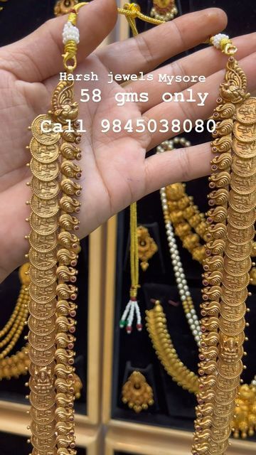 Harsh jewels on Instagram: "22ct gold /BIS 916 H M antique long Haram DM us for more details. Contact 6361053650 . #bangles #southindianweddings #southindiajewels #antiquejewelry #goldjewelry #studs #earrings #pendents #necklace #haram #mysuru #banglore #kerala #tamilnadu #mysorediaries #traditional #karnataka #templejewelry #traditionaljewellery #hallmarkjewellery #mandya #kunigal #kodagu #chamrajanagar #newarrivals #telengana #hydrabad #ooty #jewellerydesign" Antique Kasulaperu Designs, Kasina Sara Antique Long, Gold Kasula Haram Designs, Kasulaperu Latest Designs Gold Long, Long Haram Designs Indian Gold Latest, Kempula Haram Designs, Kasina Sara Antique, Harsh Jewels, Long Gold Haram Designs Indian