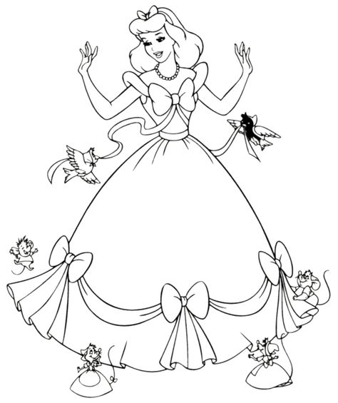 Disney Coloring Pages | Free Printable Cinderella Coloring Pages For Kids Sleeping Beauty Coloring Pages, Cinderella Coloring Pages, Disney Princess Colors, Disney Princess Coloring Pages, Cinderella Birthday, Princess Coloring Pages, Disney Colors, Princess Coloring, Frozen Disney