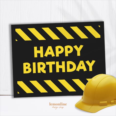 Elevate your car, transportation, or construction-themed birthday party with our Happy Birthday Road Sign! Simply download, print, and you're ready to roll! #car #transportation #construction #birthdayparty #EDITABLE #BirthdayRoadSign #name #age #specialcelebration #edit #print #readytoroll #twofast #fastone Construction Birthday Background, Construction Birthday Party Welcome Sign, Construction Theme Invitation Template, Construction Birthday Chalkboard Sign, Happy Birthday Construction Banner, Auto Party, Sign Road, Two Fast Birthday, Graduation Images