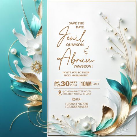 Blank Wedding Invitation Templates, Aqua Blue Wedding, Wedding Flyers, Linkedin Background Image, Blue Wedding Invitation, Christmas Service, Apple Logo Wallpaper Iphone, App Instagram, Ig Templates