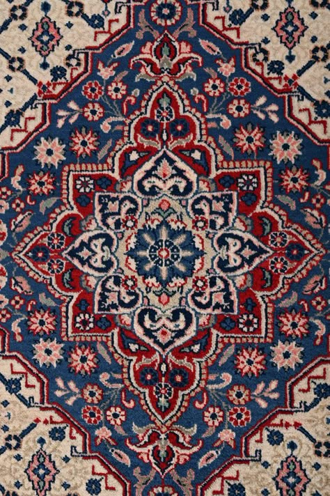 Size: 329x208cm A Persian Sarouk rug is a from the Markazi Province in Iran. Sarouk (also Saruk, Sarough, Saruq) rugs are woven in the village of Saruk and also in the city of Arak and surrounding countryside. They are know for their brilliant quality - lasting decades of wear. This is what makes them among the bestselling of all Persian rugs. They are made from a tough wool, using a Persian knot. They mostly come in traditional floral designs. Origin Iran Province Persian Sarouk Pile Wool Size Persian Textiles, Iranian Rugs, Sarouk Rug, Persian Calligraphy Art, Antique Persian Carpet, Persian Rug Designs, Textile Prints Design, Persian Motifs, Lovely Flowers Wallpaper