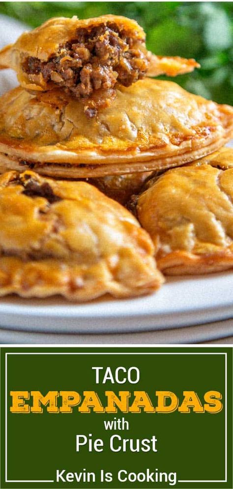 Empanadas With Pie Crust, Pie Crust Video, Taco Empanadas, Dessert Empanadas Recipe, Easy Empanadas Recipe, Beef Empanadas Recipe, Empanada Dough, Pillsbury Pie Crust, Empanadas Dough