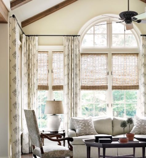 Arched Window Treatments, Palladian Window, Pretty Living Room, Window Treatments Ideas, Diy Window Treatments, Window Treatments Living Room, Window Room, Living Room Windows, Blue Living Room