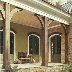 Front porch post size advice please? Front Porch Pillars, Southern Front Porch, Front Porch Remodel, Front Porch Posts, Porch Pillars, Front Porch Columns, Lakehouse Ideas, Pergola Diy, Porch Remodel