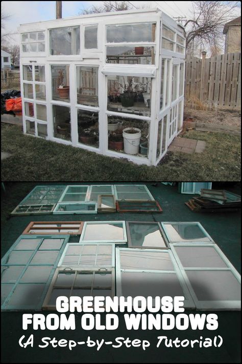 Learn how to build your own unique greenhouse using old drawers with this step-by-step tutorial! Greenhouse With Old Windows, Unique Greenhouse, Greenhouse From Old Windows, Window Greenhouse, Cheap Greenhouse, Conservatory Greenhouse, Diy Greenhouse Plans, Best Greenhouse, Greenhouse Shed