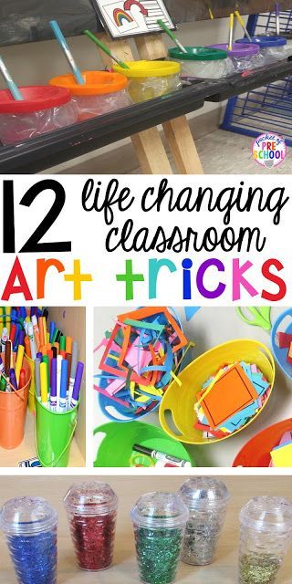 Preschool Hacks, Art Room Organization, Teacher Letters, Prek Art, Art Classroom Organization, Art Tricks, Hacks And Tricks, Classe D'art, Preschool Rooms