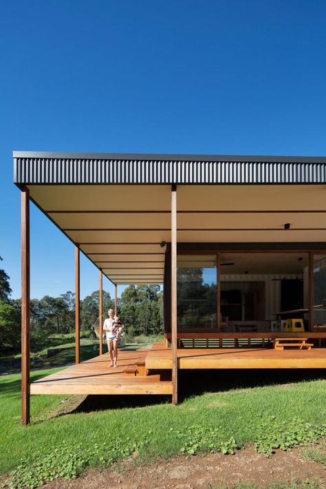 Pole House Australia, Shed Homes Australia, Acreage Homes Australia, Skillion Roof Sheds Australia, Solar Passive House Plans Australia, Batemans Bay, Sustainable House Design, Passive House Design, Passive Design