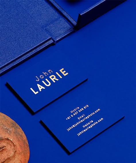 John Laurie photographer / #colour #foil / Cam Diamond John Laurie, Branding Collateral, Blue Business Card, Beautiful Business Card, Business Card Inspiration, Unique Business Cards, Business Card Maker, Visiting Cards, Identity Logo