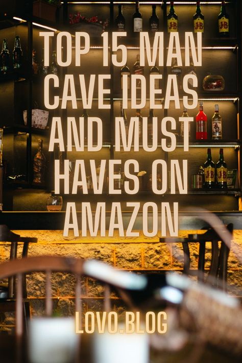 Top 15 Man Cave Must Haves on Amazon - Lovo Blog Top 15 Man Cave Products and Ideas Products for Basements, Garage, Mancaves Gifes for Him, Gifts for Dad, Gifts for Brother Rustic Man Cave Furniture, Signs For Man Cave, Diy Man Cave Ideas Cheap, Movie Man Cave, Man Cave Design Interiors, Garage Mancave Ideas On A Budget, Man Cave Organization Ideas, Mancave Gift Ideas, Whiskey Room Ideas Man Cave