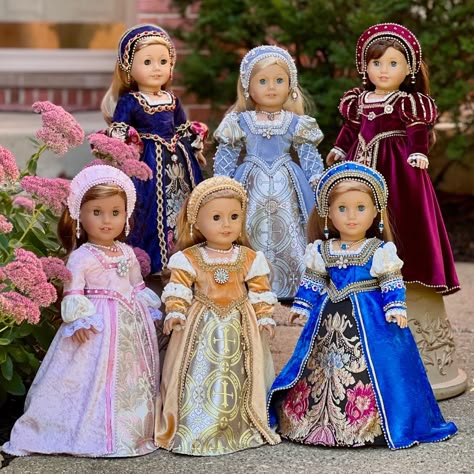 Tudor Dress, American Girl Clothes, American Girls, Ag Dolls, Pretty Dolls, Girl Doll Clothes, American Doll, Doll Clothes Patterns, Custom Dolls