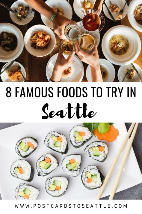 From where to get the best coffee to the top seafood restaurants, this guide will tell you where to find some of the most famous food in Seattle. #coffeeshops #seattlecoffee #seattlefood #culinary #seafood Seattle Travel Guide, Seattle Vacation, Dc Food, Best Oysters, Seattle Coffee, Seattle Food, Seattle Restaurants, Washington State Travel, Seattle Trip