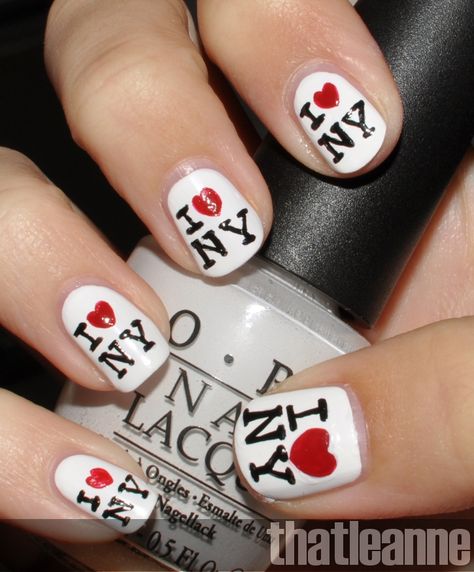 I'd probably just do this on the ring fingers and paint the rest red, but its super cute! Short Acrylic Designs, Summer 2023 Nail Trends, Nails Nyc, Ny Nails, House Is A Mess, Nyc Nails, 2023 Nail, Nail Art Designs Summer, Short Acrylic