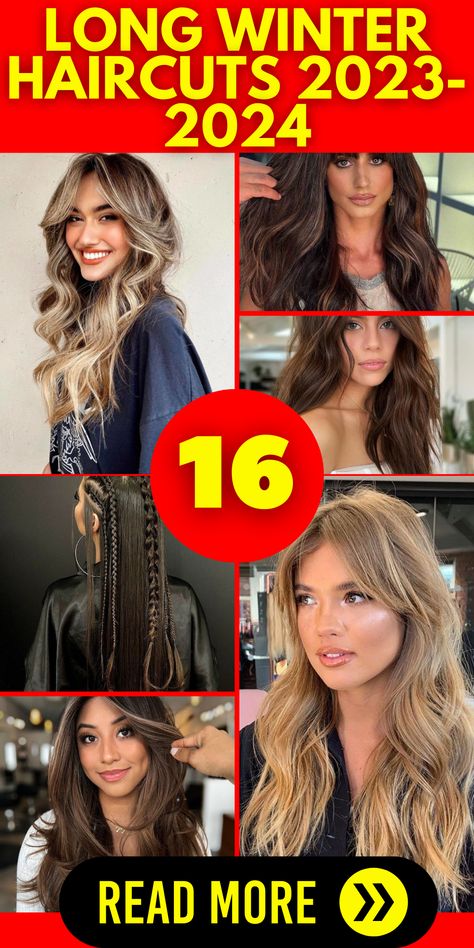 Elevate your winter style with the trendiest long winter haircuts for 2023 - 2024. Whether you have straight or wavy hair, our collection offers options for various hair types, including fine hair and thick locks. Explore styles with layers, curtain bangs, and more, ensuring that you can achieve a chic and fashionable look that will keep you on-trend throughout the season. Best Curtain Bangs For Long Hair, Haircuts 2023 Trends Long, Haircuts For Long Hair 2023 Trends, Layered Haircuts For Women Long Straight, Hair Winter 2023 2024, Hairstyles Long Hair 2023, Trending Long Haircuts For Women 2023, Fall Hairstyles 2023 Long Hair, Hair Trends Winter 2023 2024