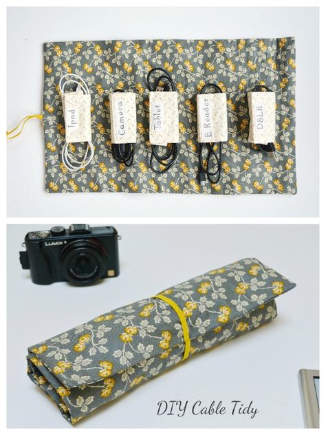 DIY Fabric Charger Cord Organizer Free Sewing Patterns | Fabric Art DIY Sew Cord Organizer, Travel Cord Organizer Sewing Pattern, Charger Organizer Diy, Cord Organizer Sewing Pattern, Travel Cord Organizer Diy, Cord Keeper Pattern, Cord Keeper Diy Cable Organizer, Cord Organizer Diy, Diy Cable Organizer