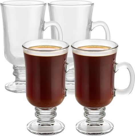 Spanish Coffee, Irish Tea, Coffee Mugs Set, Coffee Glasses, Irish Coffee Mugs, Glass Beer Mugs, Glass Coffee Cups, Irish Coffee, Glass Coffee Mugs