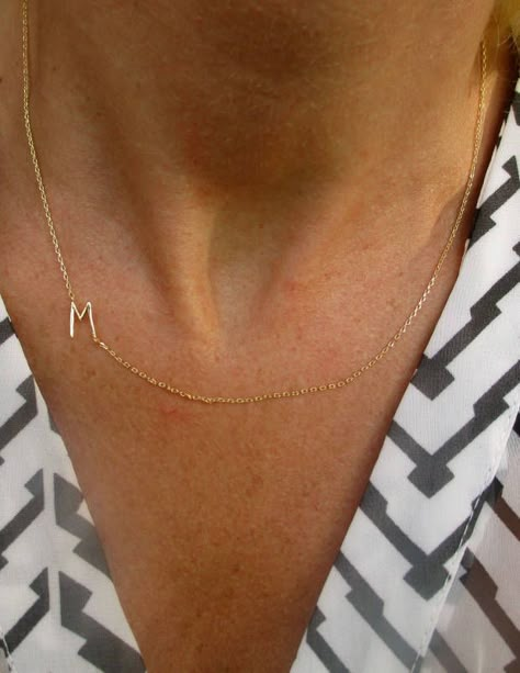 Initial necklace Initial Necklace Silver, Sideways Initial Necklace, Body Chains, Love Jewelry, Bohol, Initial Necklace Gold, I Love Jewelry, Bridal Shower Gifts, Bridal Gifts