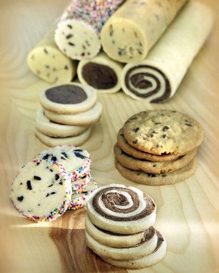 Freezer Cookies Recipes, Freezer Cookies, Refrigerator Cookies, Refrigerated Cookie Dough, Icebox Cookies, Frozen Cookies, Yummy Sweets, No Bake Cookies, Dessert Bars