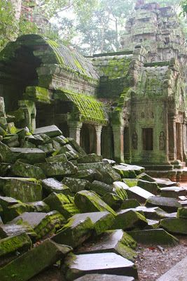 Angkor Wat, Cambodia Angkor Wat Aesthetic, Overgrown Temple, Alien Ruins, Forest Ruins, Ruined Temple, Ankor Wat, Forest Temple, Stone Ruins, Lost Temple