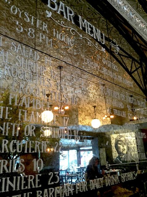 Mirror Lettering, Cafe Sign, French Mirror, French Cafe, Cool Mirrors, French Bistro, Upper West Side, Mirror Photo, Bar Menu