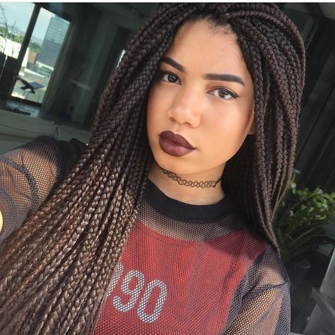 See this Instagram photo by @healthy_hair_journey • 4,635 likes Big Box Braids, Curly Crochet Hair Styles, Long Box Braids, Pelo Afro, Box Braids Styling, Beautiful Braids, Girls Braids, Trending Hairstyles, Long Braids