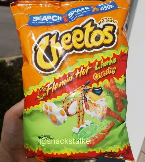 Cheetos Flamin Hot Limon Crunchy Cheeto Puff Recipe, Cheetos Flamin Hot, Hot Cheetos, Puff Recipe, Cheese Puffs, Cheez It, Pretzels, Chip Bag, Snack Recipes