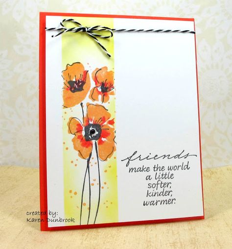 Snippets Rubbernecker Cards, Rubbernecker Stamps, Painted Poppies, Poppy Cards, Stamp Card, Gerbera Daisies, Stamp Ideas, Watercolor Ideas, Making Greeting Cards