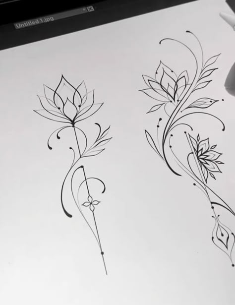 Lotus Flower Vine Tattoo, Flower Vine Tattoos, Butterfly With Flowers Tattoo, Tiny Flower Tattoos, Flower Spine Tattoos, Floral Tattoo Shoulder, Tiny Wrist Tattoos, Scale Tattoo, Vine Tattoos