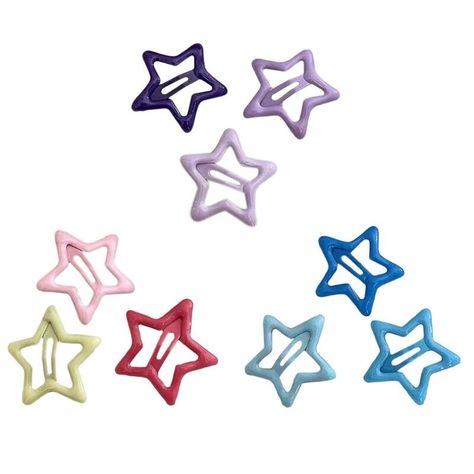 Star Pins Hair, Ponytail Bangs, Star Hair Pins, Cute Hairpins, Star Hairpin, Star Clips, Summer Ponytail, Star Hair Clips, Metal Hair Clip