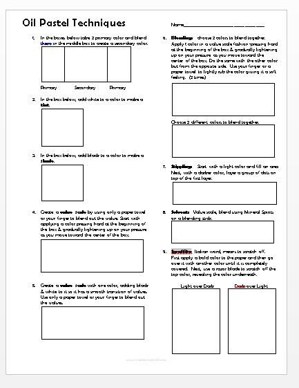 Art Lesson Ideas, Value Scale, High School Drawing, Oil Pastel Techniques, Pastel Techniques, Assignment Ideas, Intro To Art, Art Teacher Resources, Art Handouts