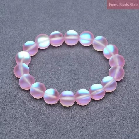 Matte Pink Austria Crystal Glitter Moon Stone Streche Bracelet Elastic Cord Pulserase Jewelry Beads Lover Woman Gift 6/8/10/12mm - AliExpress 36 Matte Pink, Jewelry Beads, Moon Stone, Austria, Beaded Jewelry, Gifts For Women, Glitter, Moon, Elastic