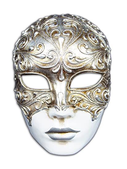 Masquerade Mask Full Face, Lemon Face Mask, Silver Clothing, Face Mask Aesthetic, Venice Mask, Venetian Carnival Masks, Mask Shapes, Mask Painting, Venetian Masks