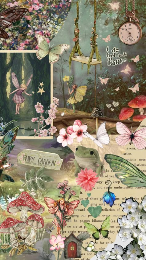 Fairyland Aesthetic, Haven Aesthetic, Cottage Garden Wallpaper, Aesthetic Fairy Garden, Japanese Garden Wallpaper, Wallpaper Cottage, Aesthetic Fairy, Fairy Wallpaper, Aesthetic Cottagecore